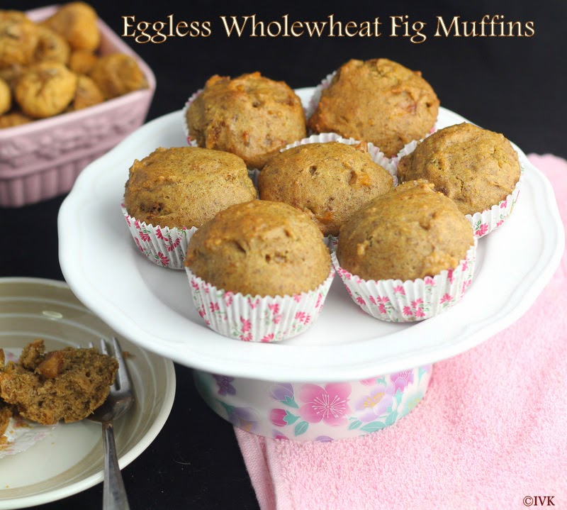 IndianVegKitchen Eggless Wholewheat Fig Muffin