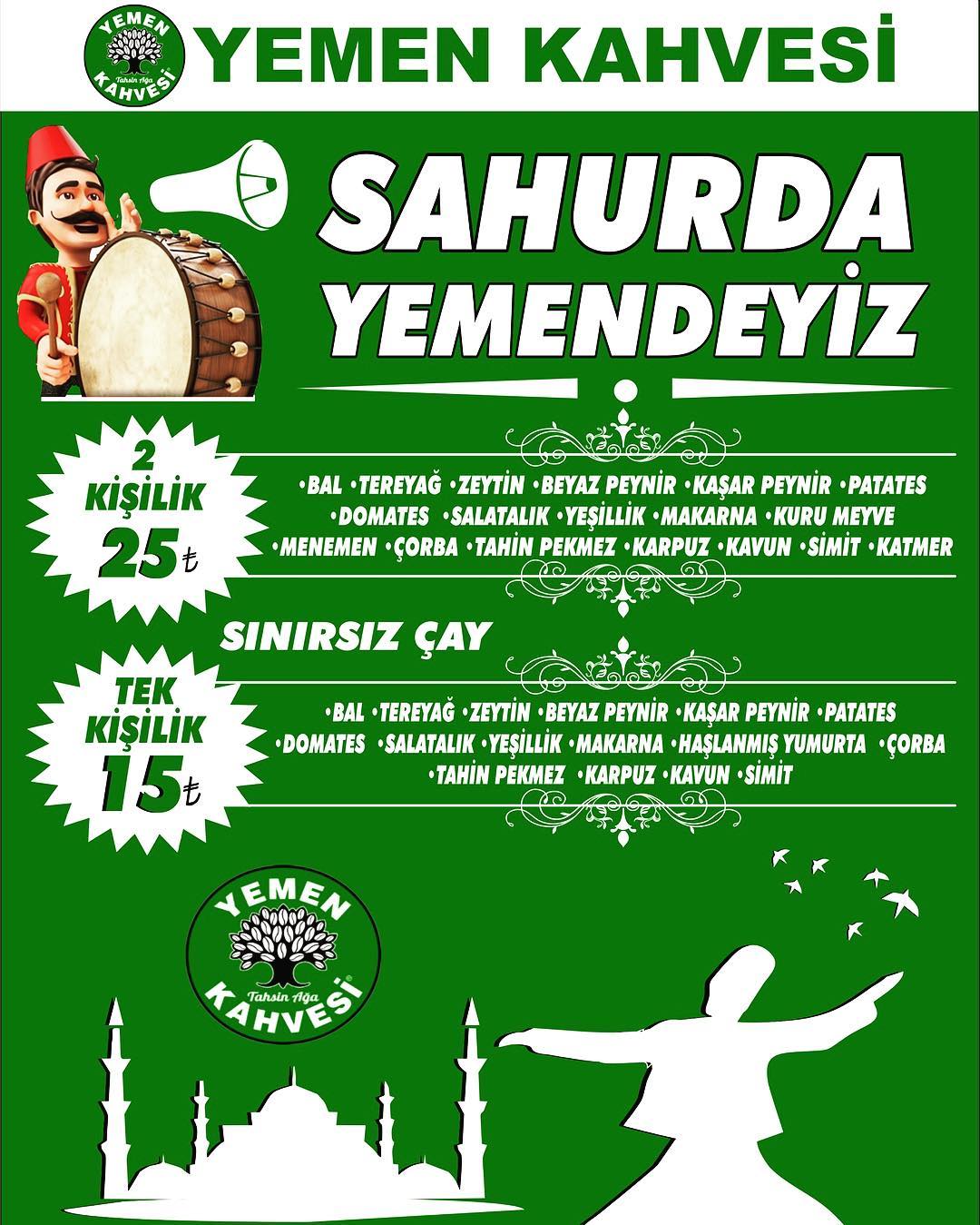 YEMEN KAHVESİ TALAS KAYSERİ İFTAR VE SAHUR MENÜSÜ Mekan Arama Motoru