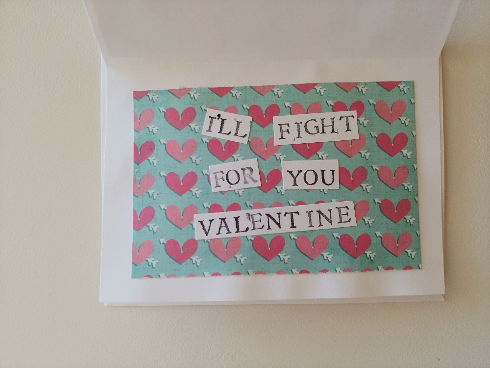 handmade Valentine card