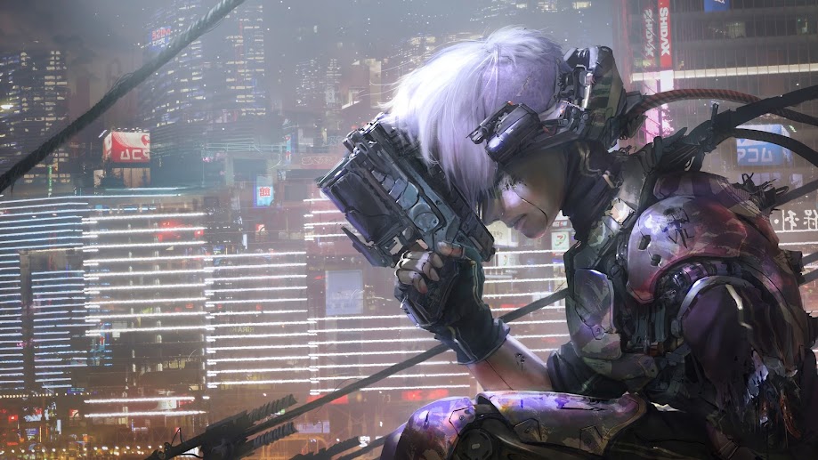 Cyberpunk, Sci-Fi, Soldier, Gun, 4K, 3840x2160, #6 Wallpaper PC Desktop