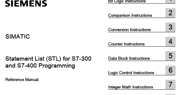 Siemens S7 Programming: STEP 7 - Statement List for S7-300 and S7-400