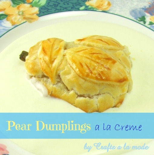 How to make pear dumplings in a cream sauce