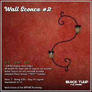 [Black Tulip] Mesh - Wall Sconce #2