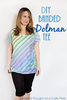 How to make a Dolman-Style T-shit from a self drafted pattern.  (All you need is a few supplies and a t-shirt you love. You will be surprised at how easy it is. No reason to spend money on a such a simple pattern- you can totally make your own!)  