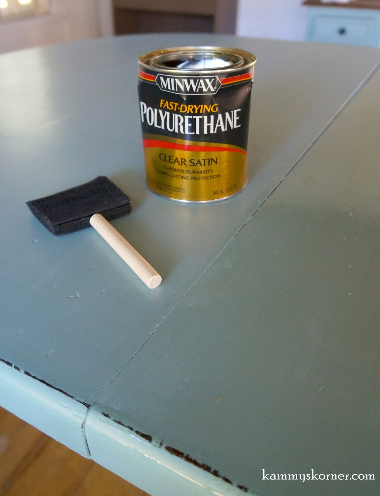 Kammy's Korner An Aqua Blue Kitchen Table For The Little Cabin