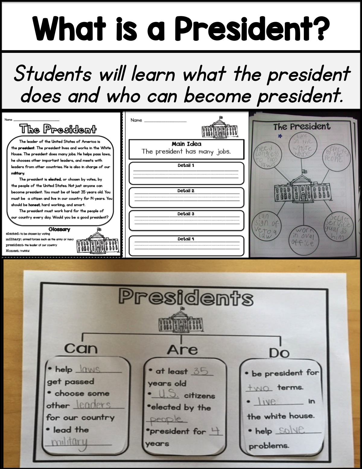 Sarah's First Grade Snippets: President's Day Activities