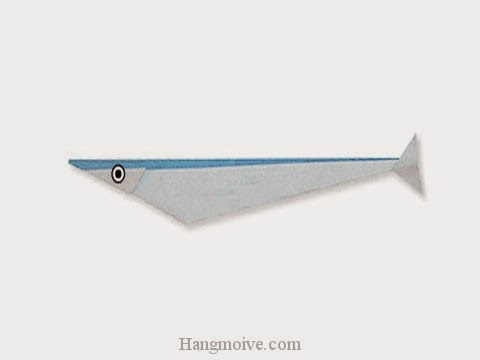 Cách gấp, xếp con cá thu bằng giấy origami - Video hướng dẫn xếp hình sinh vật dưới nước - How to fold a Mackerel