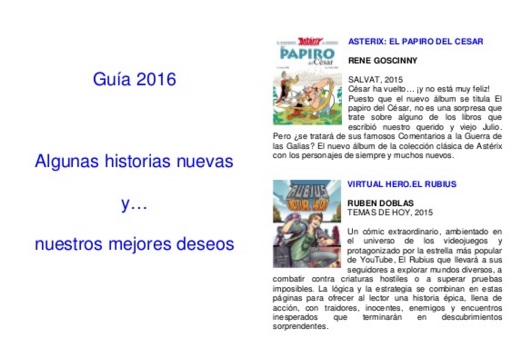 GUÍA DE NOVEDADES 2016