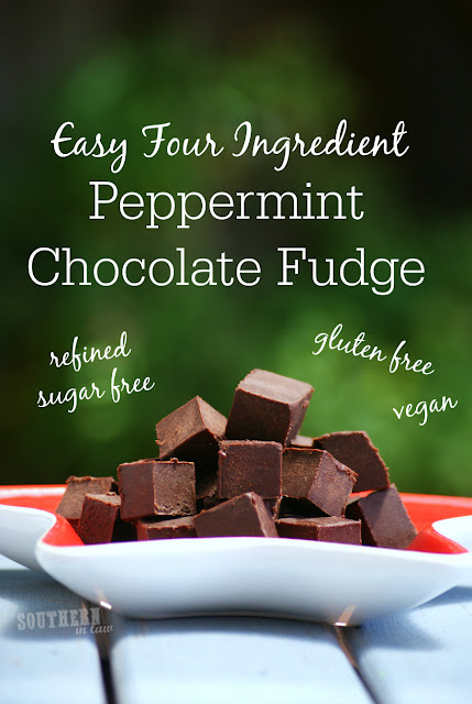 Healthy Peppermint Chocolate Fudge Recipe - christmas candy, healthy homemade christmas gifts, gluten free, refined sugar free, healthy, vegan, clean eating friendly