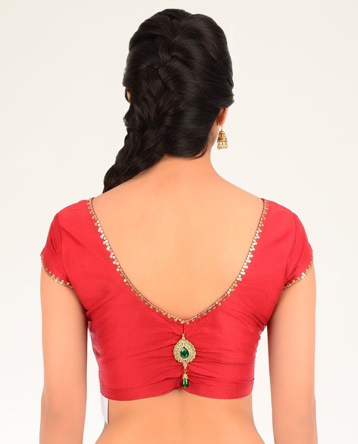 Saree blouse back neck latest designs
