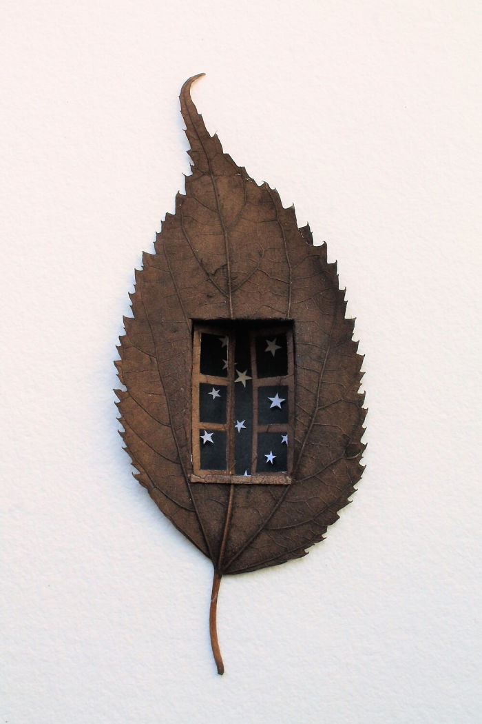 Leaf cutting art by Lorenzo Duran Creative Art and Craft Ideas