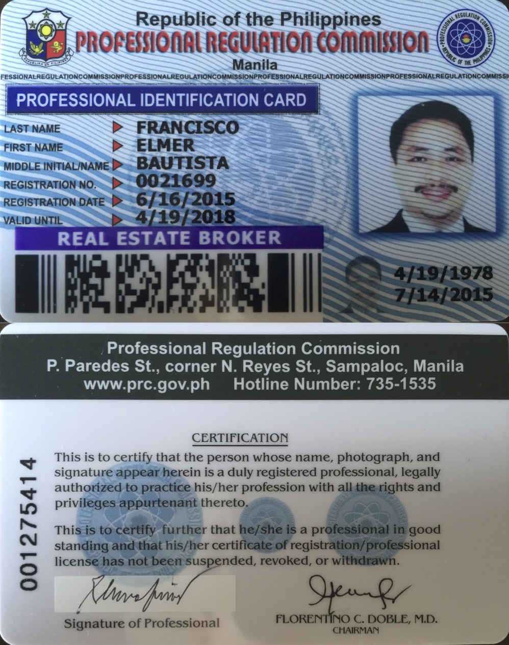 Immobiliare BROKER Elmer Francisco, REB
