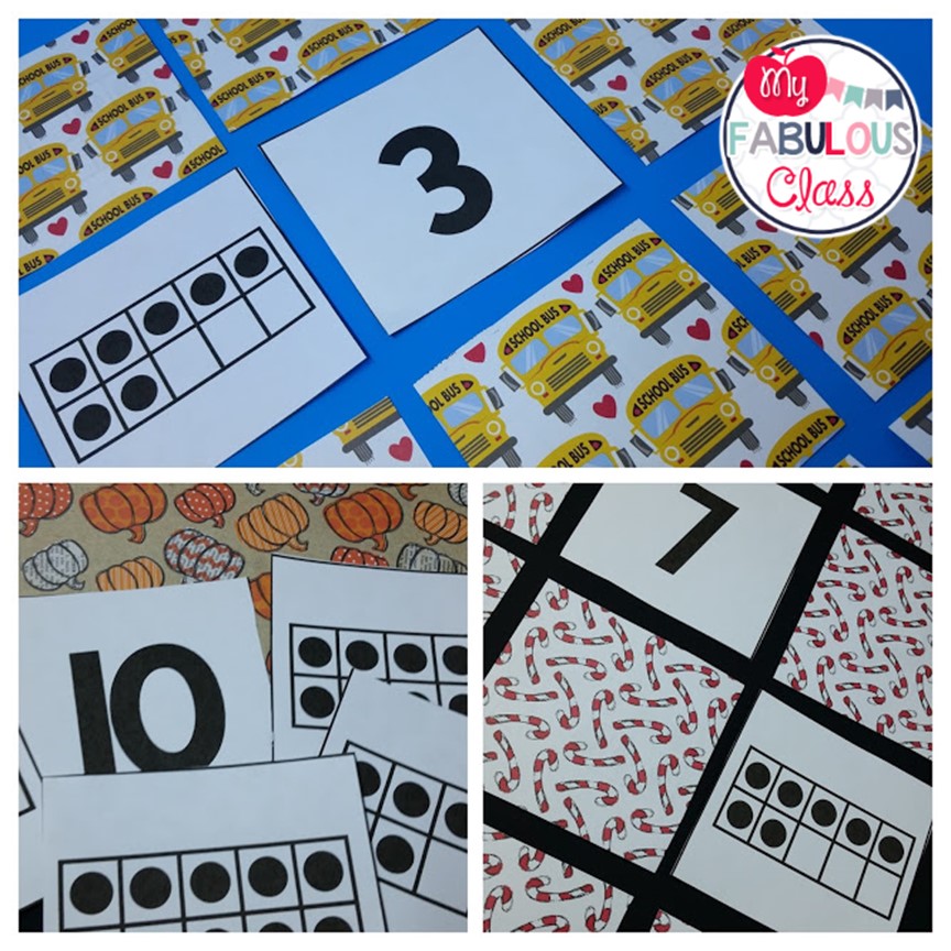 My Fabulous Class Ten Frame Memory Games