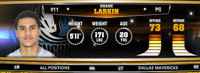 NBA 2K13 Mavs Shane Larkin - Round 1 18th Overall