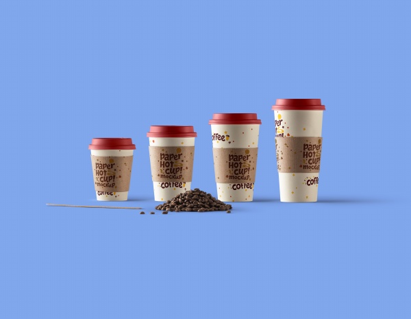 Takeaway coffee cup mockup template free psd