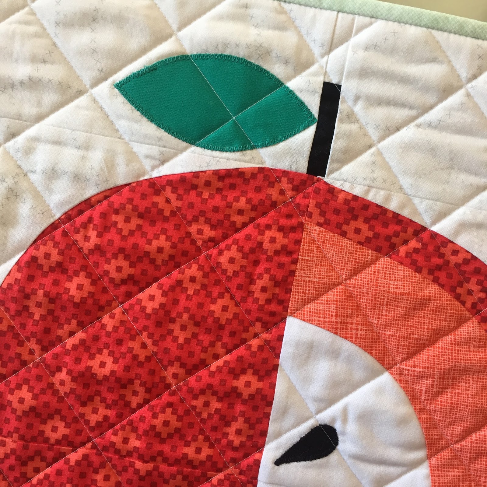 A Blue Sky Kind of Life Apple Core quilt A finish!