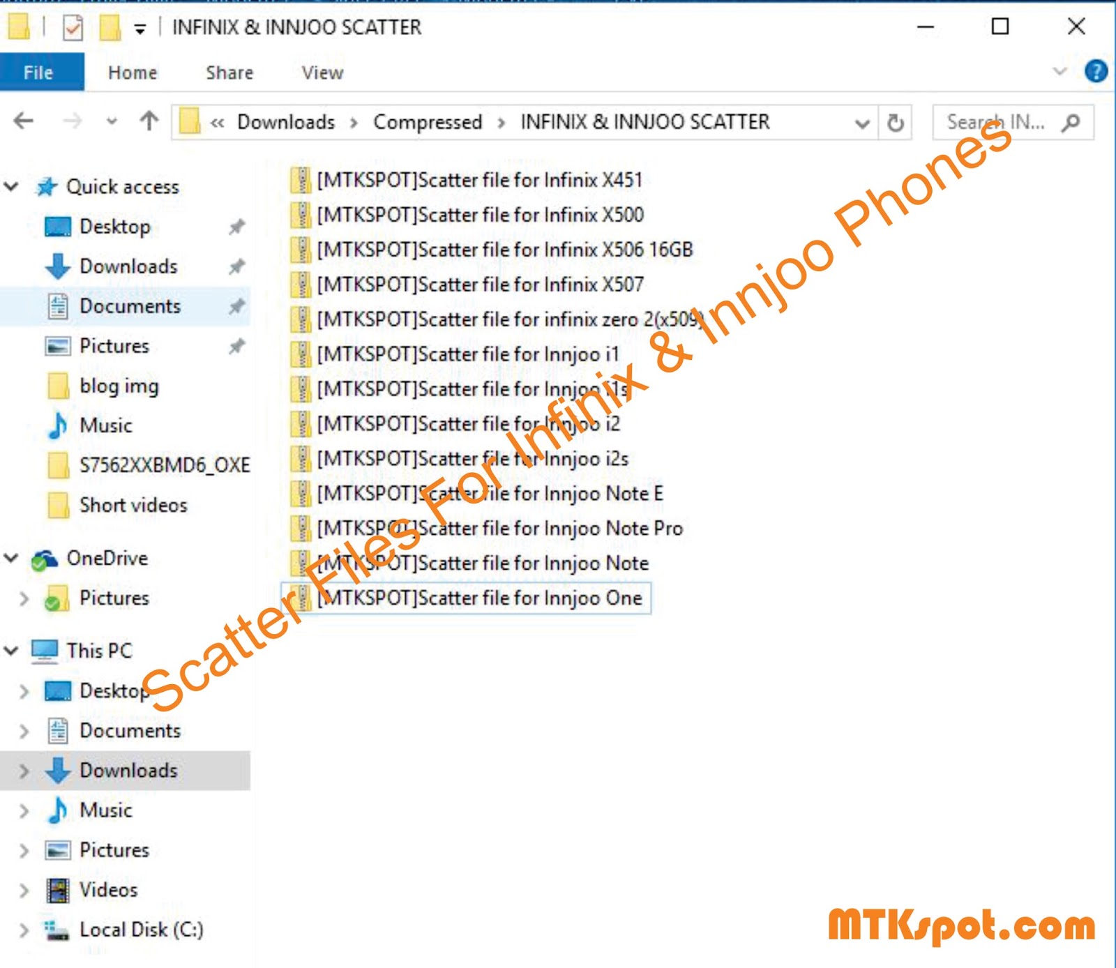 SP Flash tool scatter file for Infinix & Innjoo phones Tech Space Media