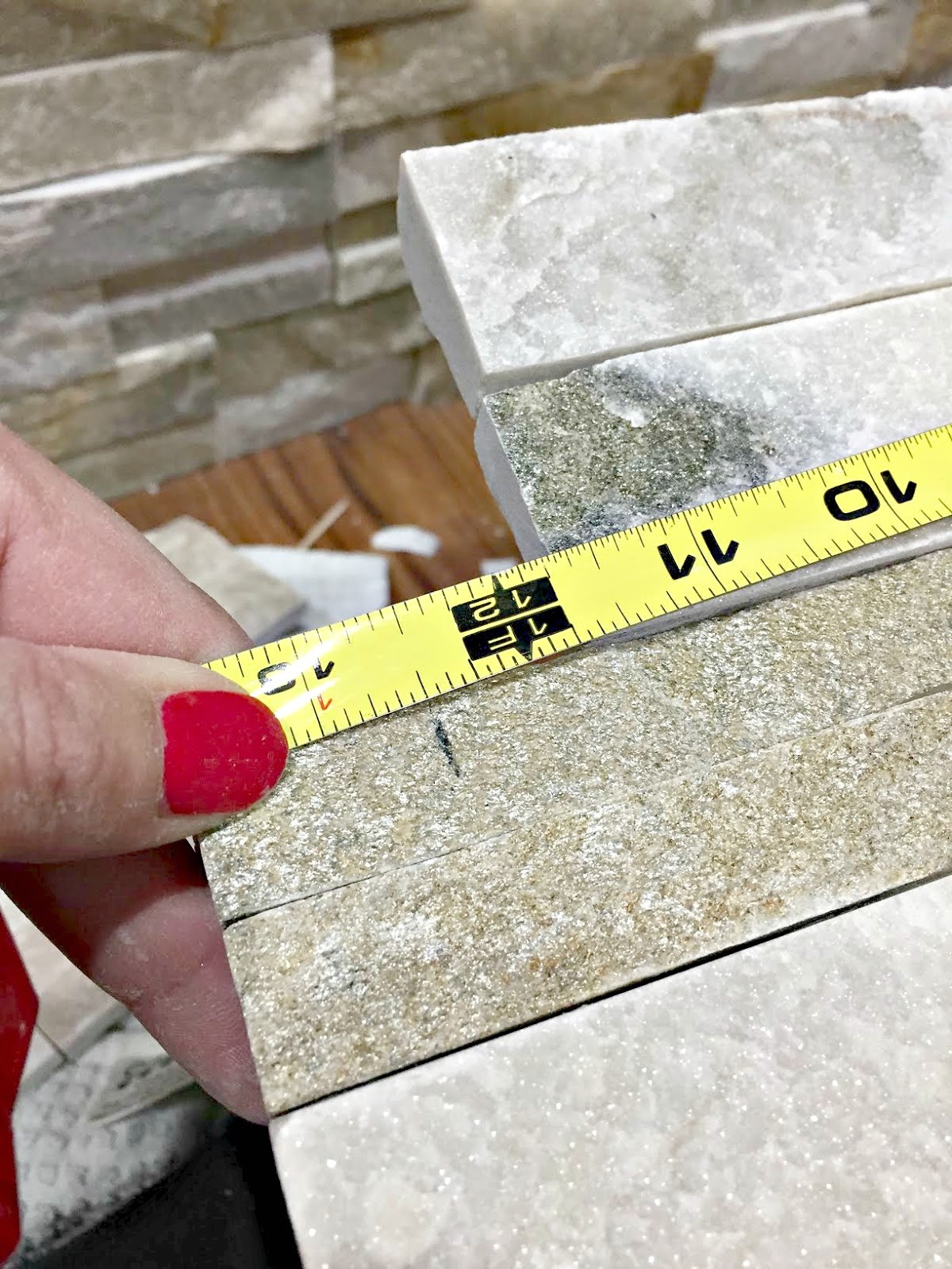 How to install stacked stone tile on a fireplace wall WHITE HOMES