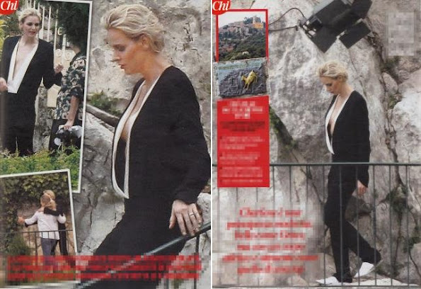  Princess Charlene of Monaco held a informal photoshoot at the residence of the Eze Village (Cote d'Azur) in Monaco