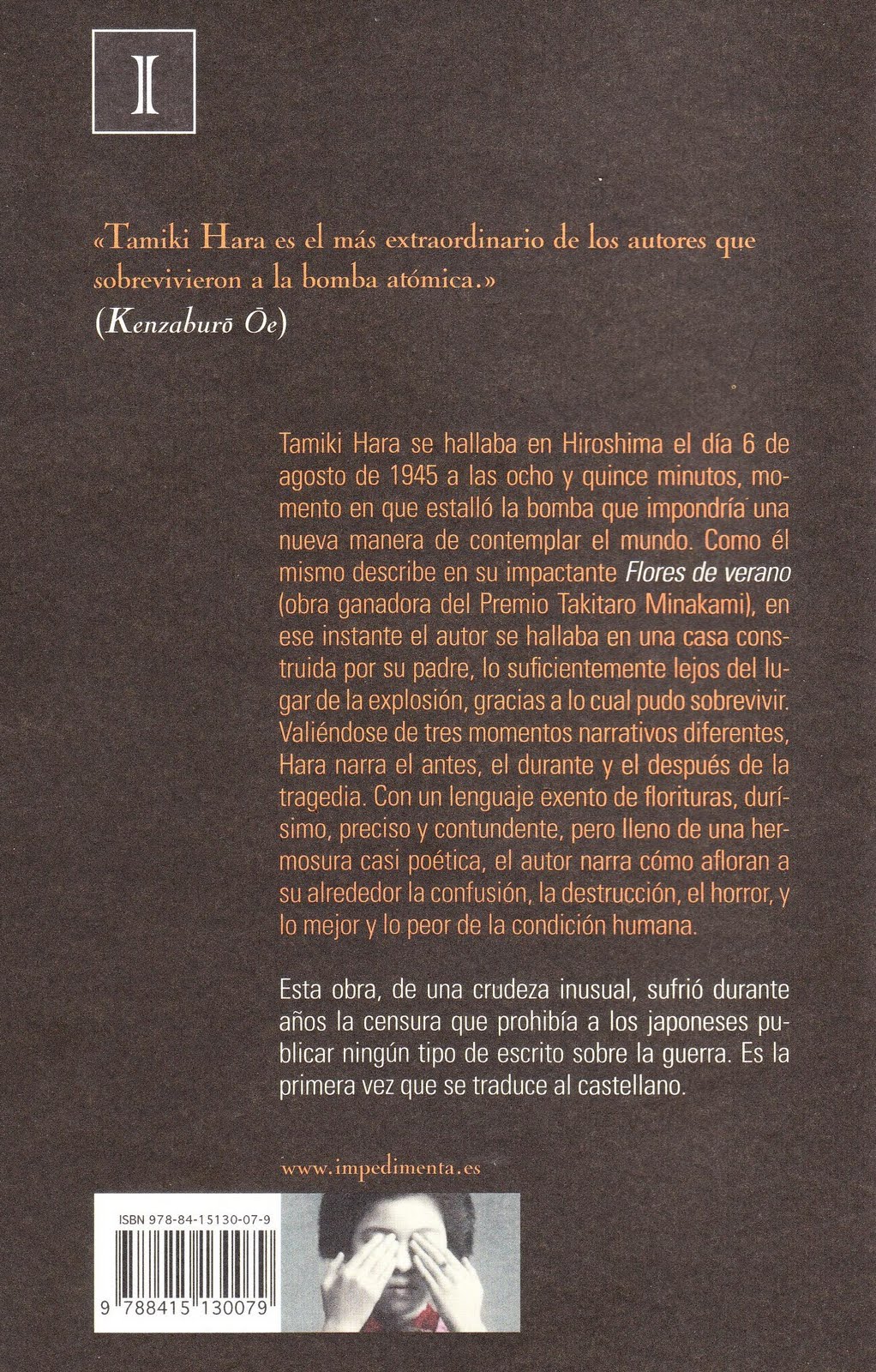 Los valientes andan solos Tamiki Hara Flores de verano