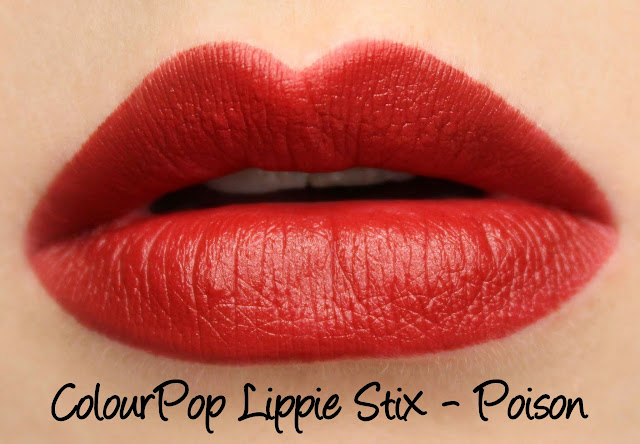 ColourPop Lippie Stix - Poison Swatches & Review