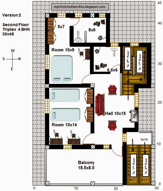 My Little Indian Villa 21R14 1BHK and 4BHK in 30x45