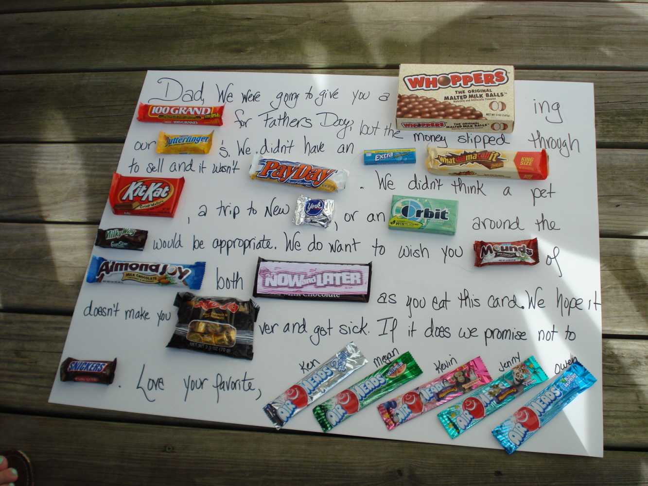 Birthday Card Made Out Of Candy Bars Card Design Template