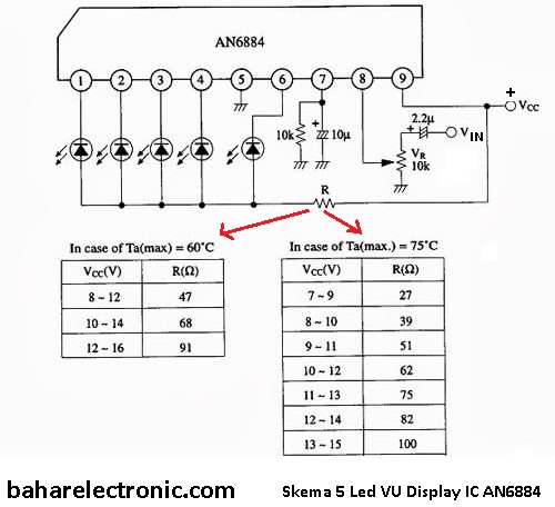 Skema Led Vu Display Lb1403 Simpel Lampu Vu Meter