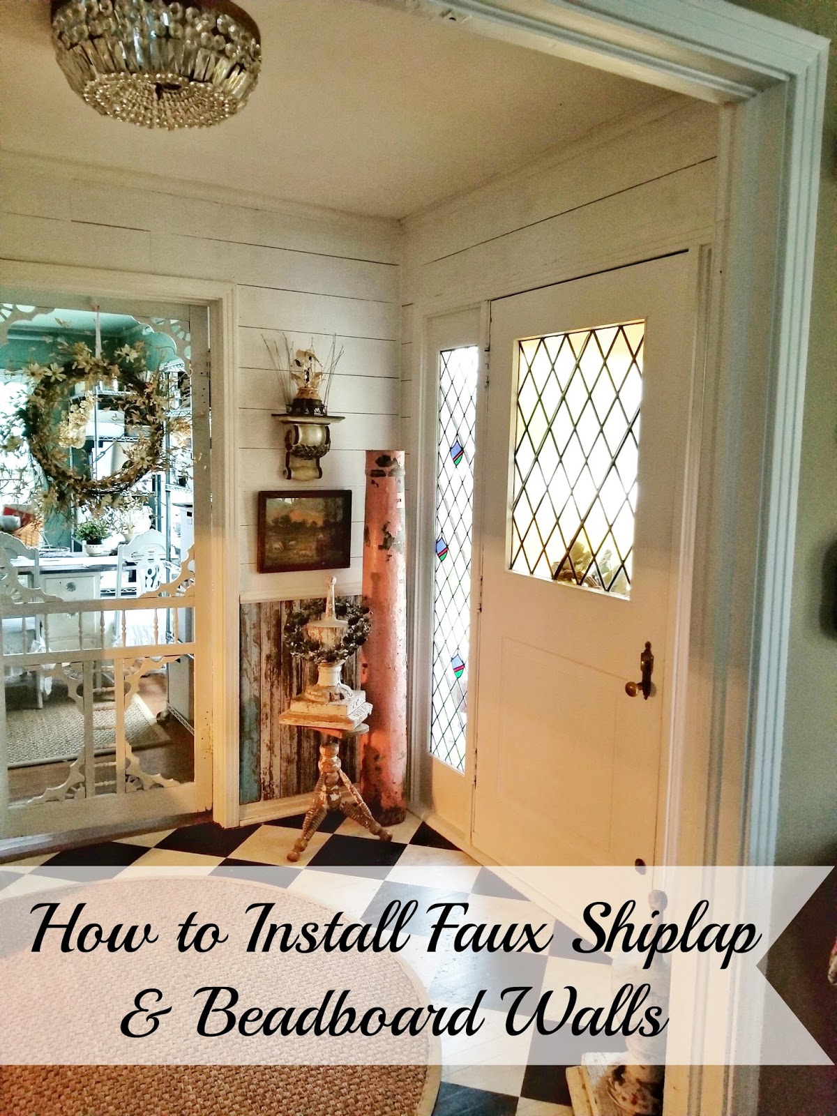 How To Install Faux Shiplap And Beadboard Walls Lady Butterbug