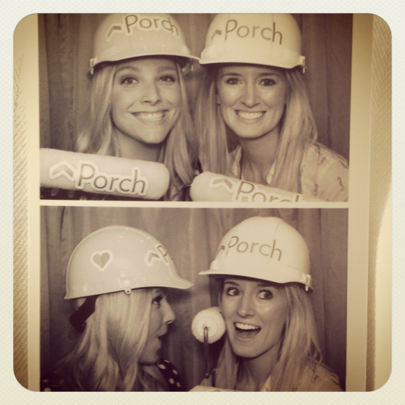 Casey and Bridget in Porch Photo Booth