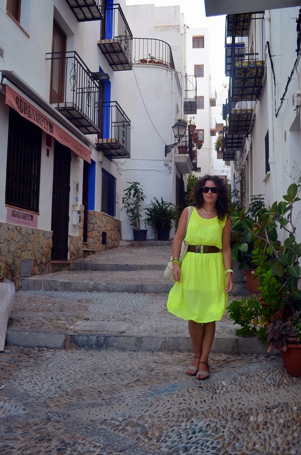 sunshine, vestido, amarillo, peñiscola, mi vestido azul, blogger, blog de moda, looks, ootd