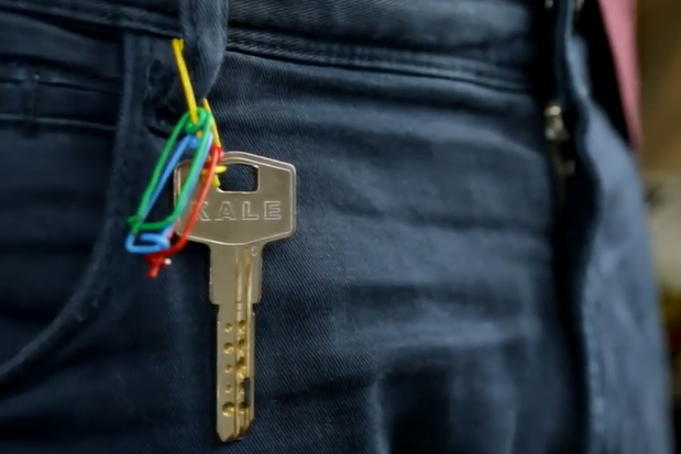 Gantungan Kunci dari paper Clips cara aman kunci dengan paper clips