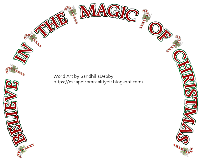 Escape From Reality Blog: FTU Christmas Word Art, Part 1 by SandhillsDebby