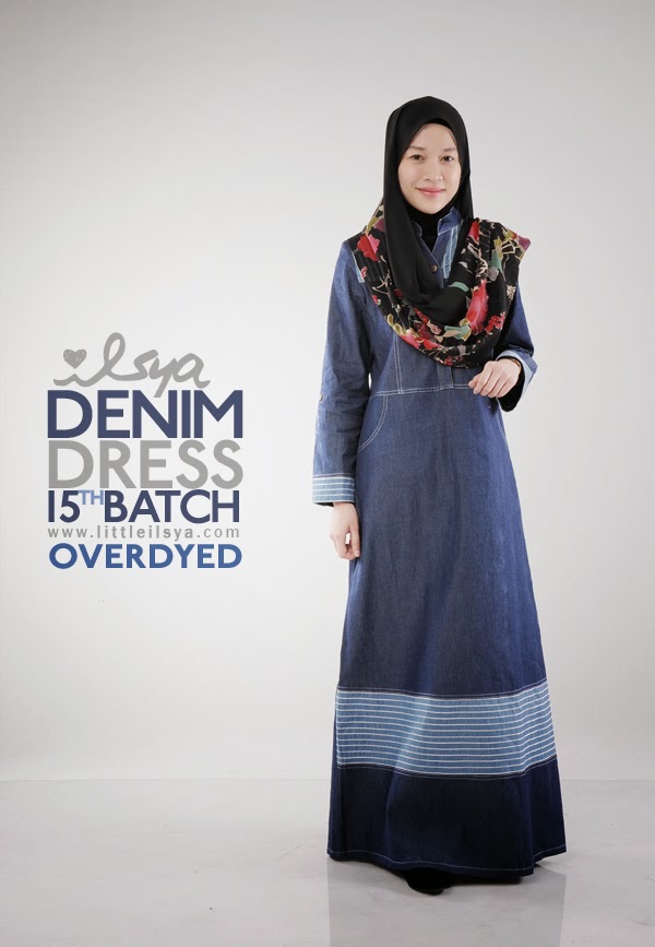 Little Ilsya Muslimah Attire Online Store Denim Dress 15th Batch
