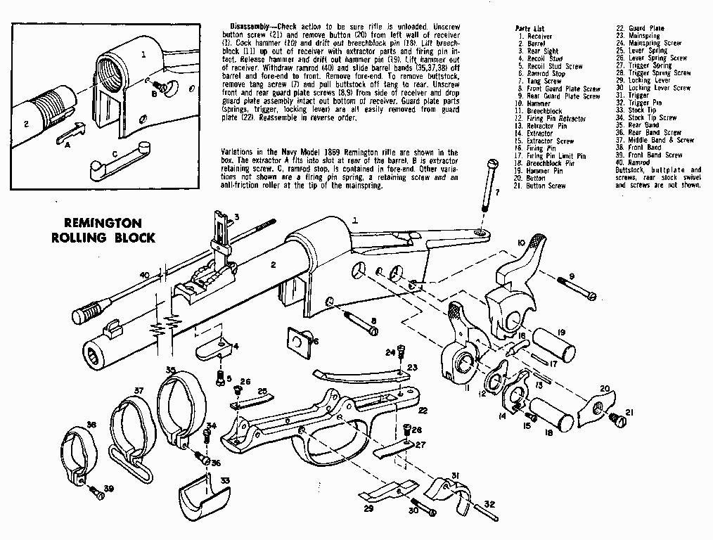 Remington Rolling Block Schematic