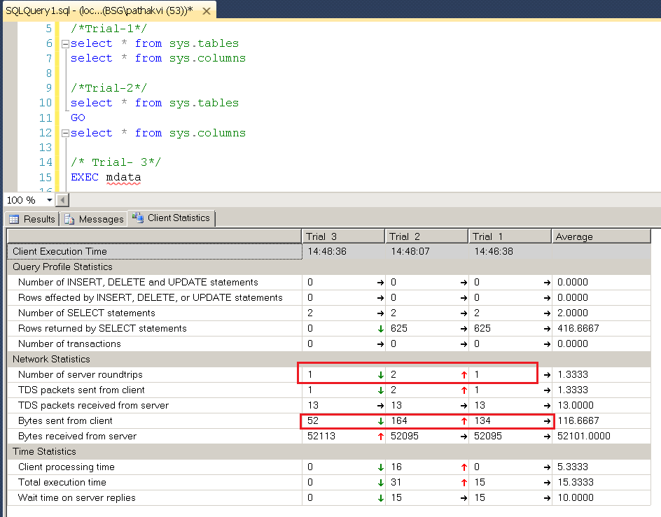 Analyze Script Performance- Include Client Statistics - Data to Analytics
