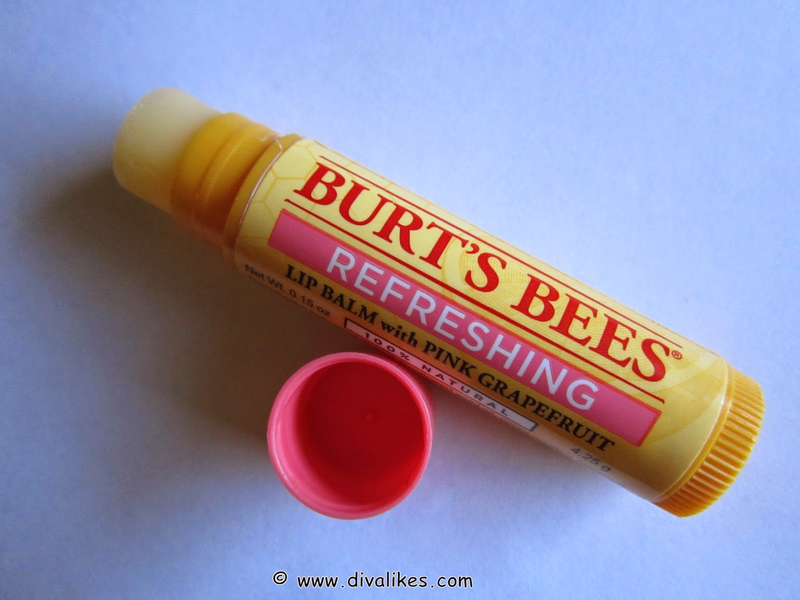 Burt's Bees Refreshing Lip Balm With Pink Grapefruit Review Diva Likes