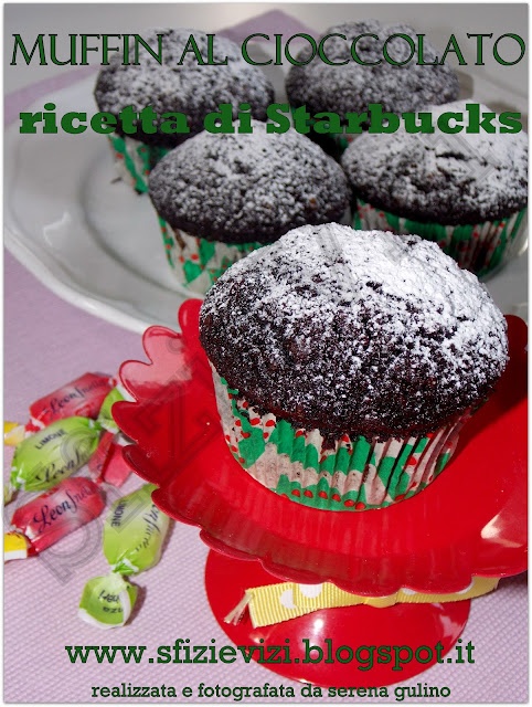 muffin al cioccolato di starbucks - ricetta senza latte e senza burro - 