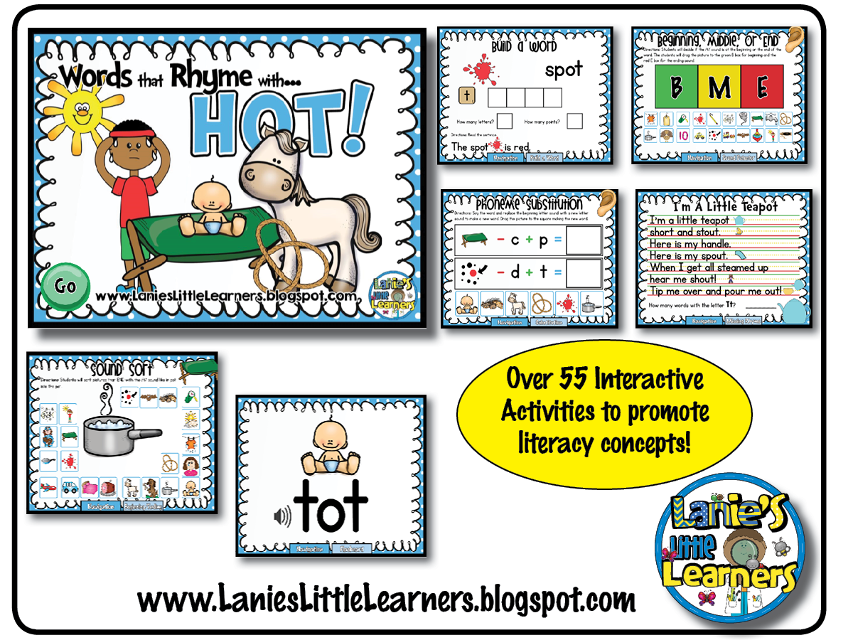 Lanie's Little Learners I’m a Little Teapot Phonological Activities {Printable & SMARTboard}