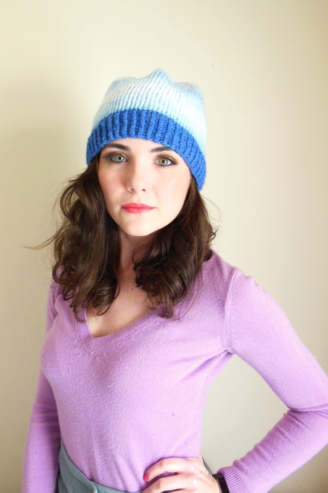 Blue Knit Beanie