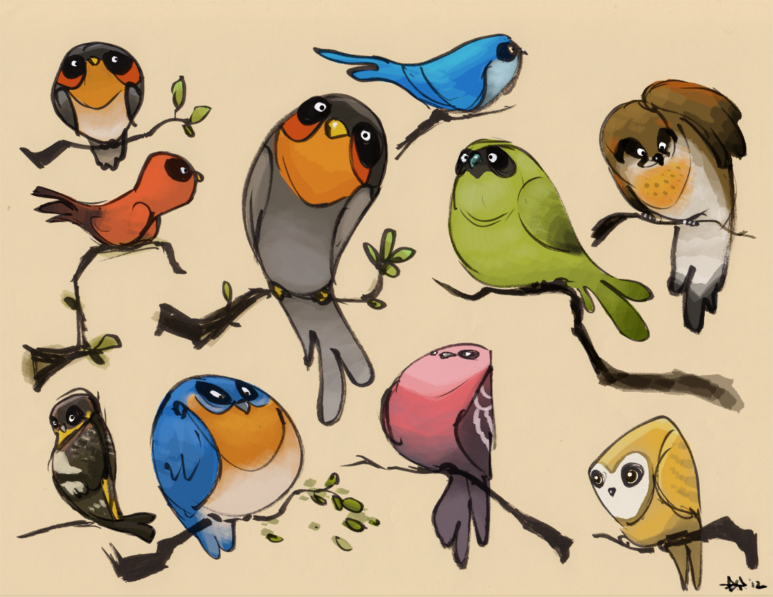 PANDAMONIUM Bird Doodles