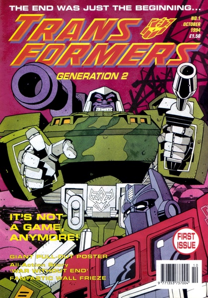 TRANSFORMERS Generation 2 #1 GATEFOLD COVER Megatron Autobot 1993 Marvel Comics 