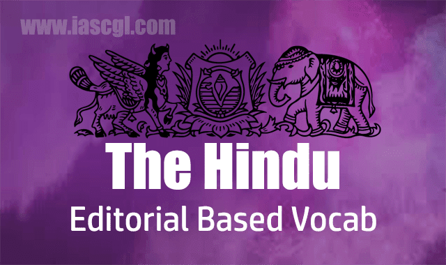 The Hindu Vocab 23 August 2018