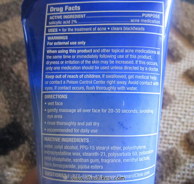 Clean & Clear Blackhead Eraser Scrub Review Diva Likes