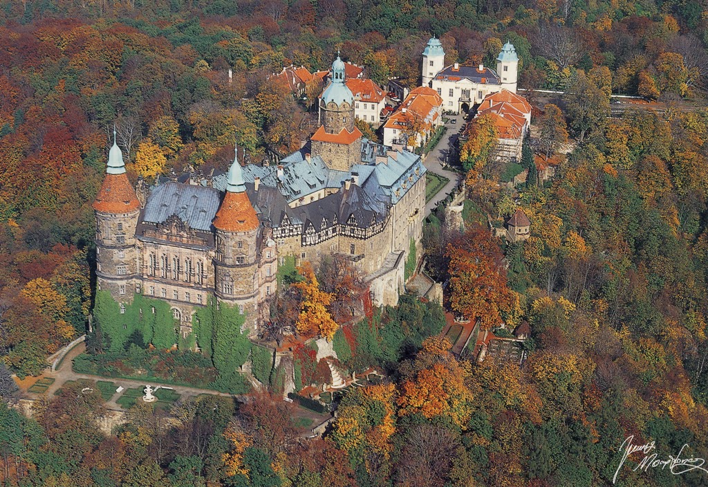 Poland on Postcards Książ Castle