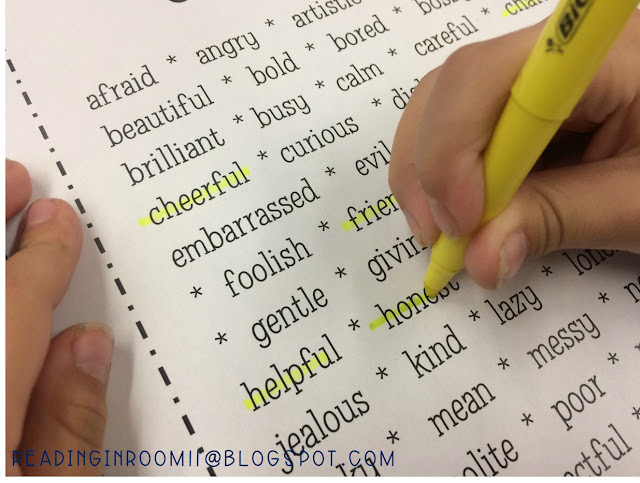 Have you ever asked a student to describe a character and they answer: nice - or start making a list of their eye color, hair color, etc.?  Click here to get some free resources and tips that you can use to help students start to dig deeper!