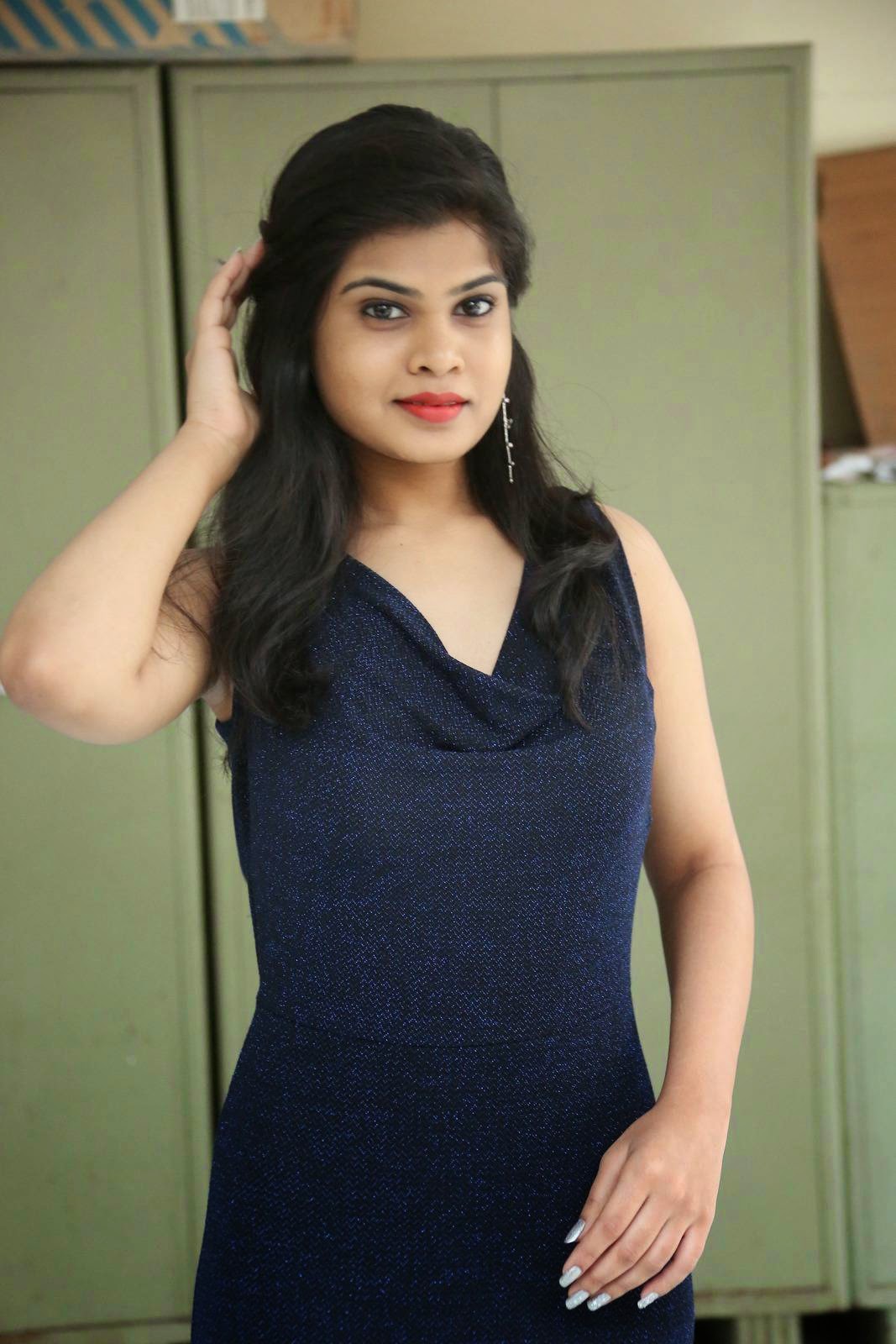 Alekhya Reddy Latest Stills in Blue Dress | Indian Girls Villa - Celebs  Beauty, Fashion and Entertainment