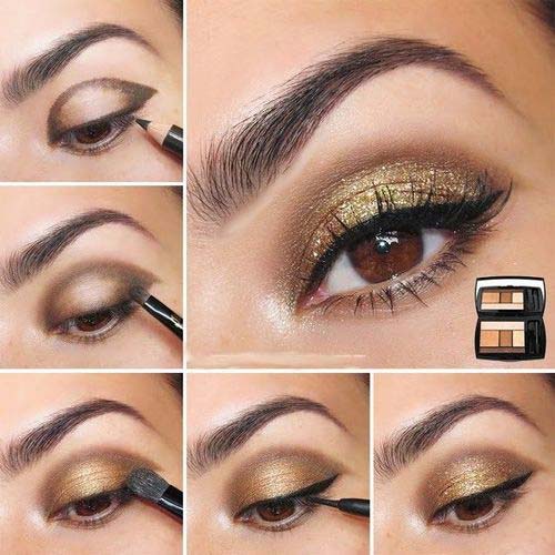 Gold Festive Eyes eye+makeup+tutorial+step+by+step