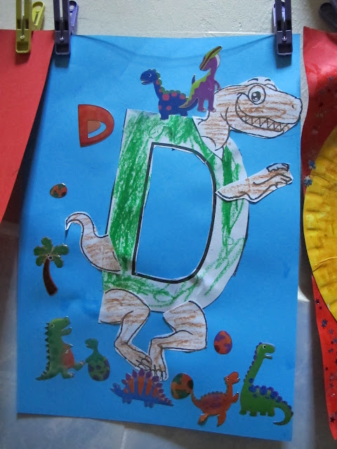 The 2Balqis: Letter Craft - O Ostrich, C Caterpillar, G Guitar, D Dinosaur