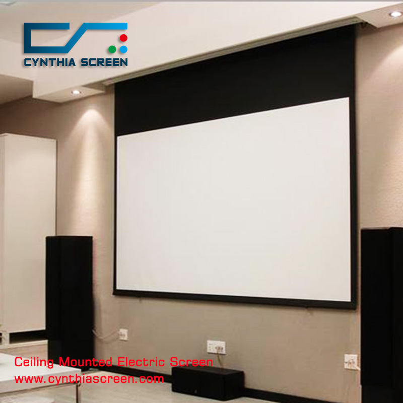 Projector Screens Ceiling Recessed Motorized Projector Screen